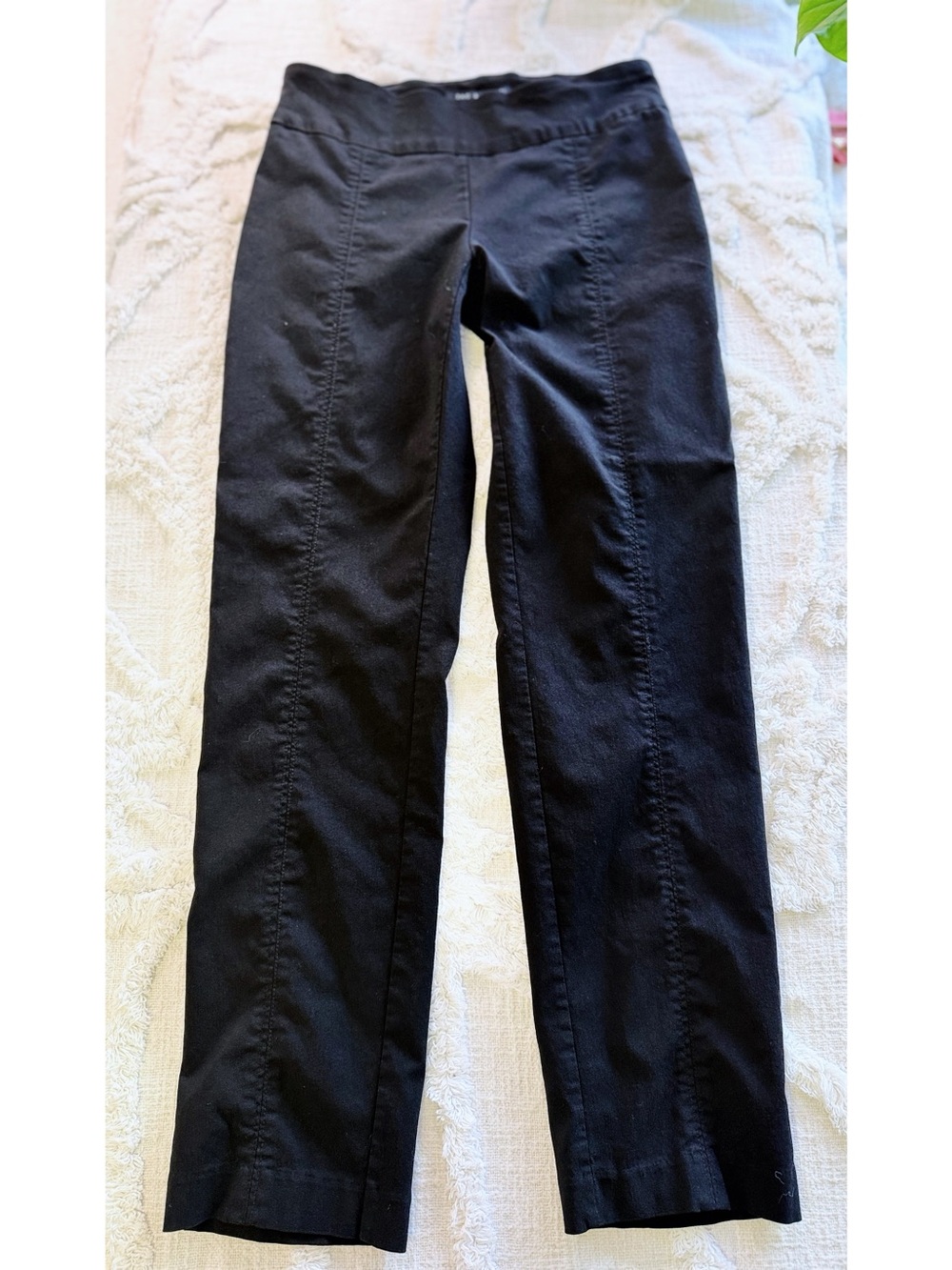 Zac & Rachel Women’s Black Pull On Pants Size 8 Straight Leg Stretch EUC